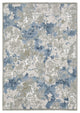 Emery Hidden Abstract Grey/Blue Indoor Area Rug, 6'7" x 9'6"