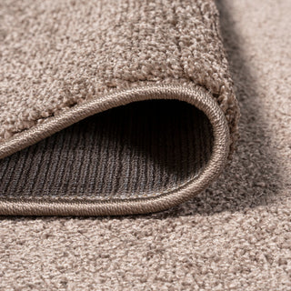 Haze Solid Low-Pile Runner Rug, Brown, 4 X 6