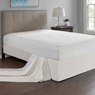Madison Park Simple Fit Wrap Around Adjustable Bedskirt, Ivory