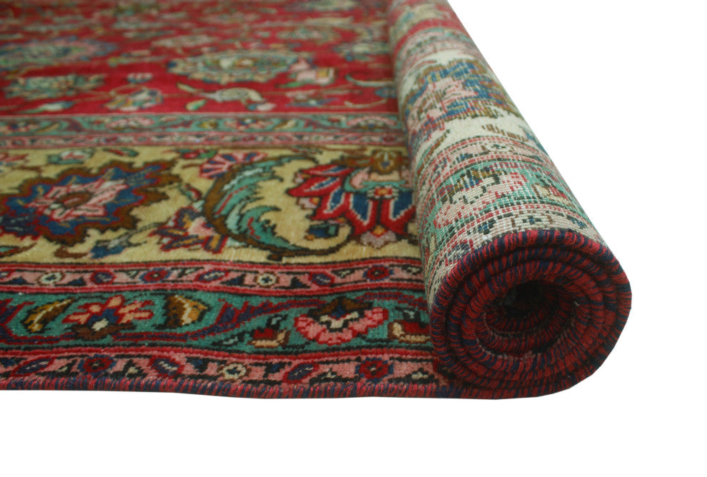 Fine Vintage Distressed Jorman Red Rug