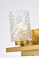 Conor 1-Light Bath Sconce, Brass With Clear Shade