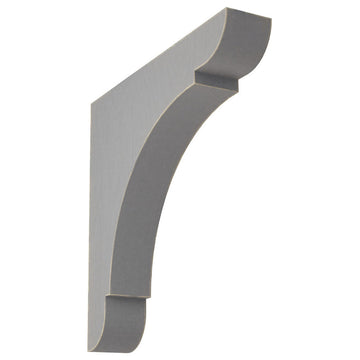 1 3/4"Wx10"Dx10"H Large Olympic Wood Vintage Decor Bracket, Pebble Gray
