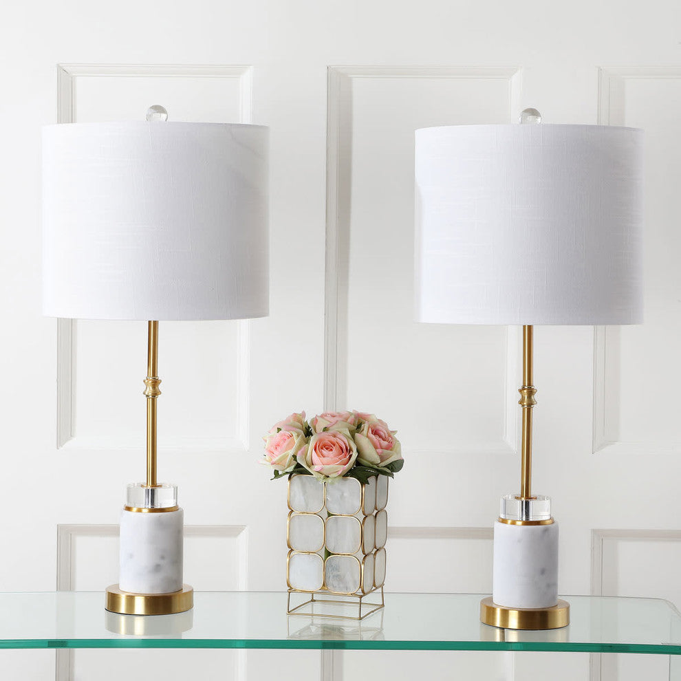 JONATHAN Y Lighting JYL5003A-SET2 Harper 1 Light 27" Tall LED - Brass