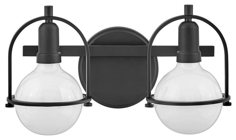 Somerset Two Light Vanity in Black