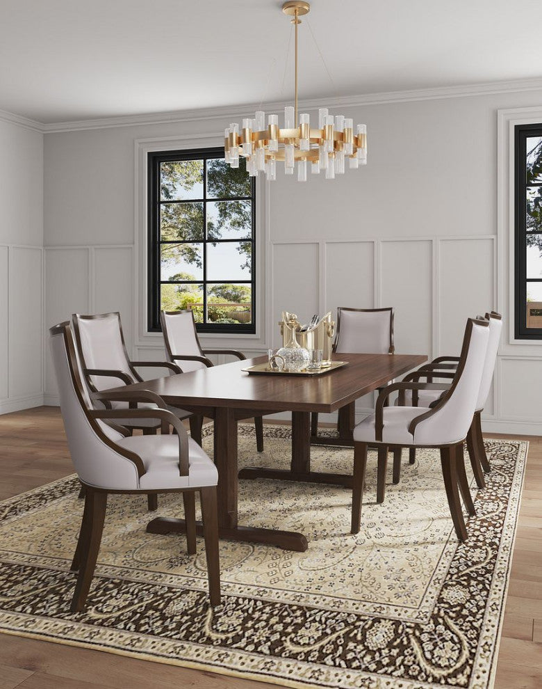 Manhattan Comfort Grand Dining Chairs, Light Gray, 8-Piece