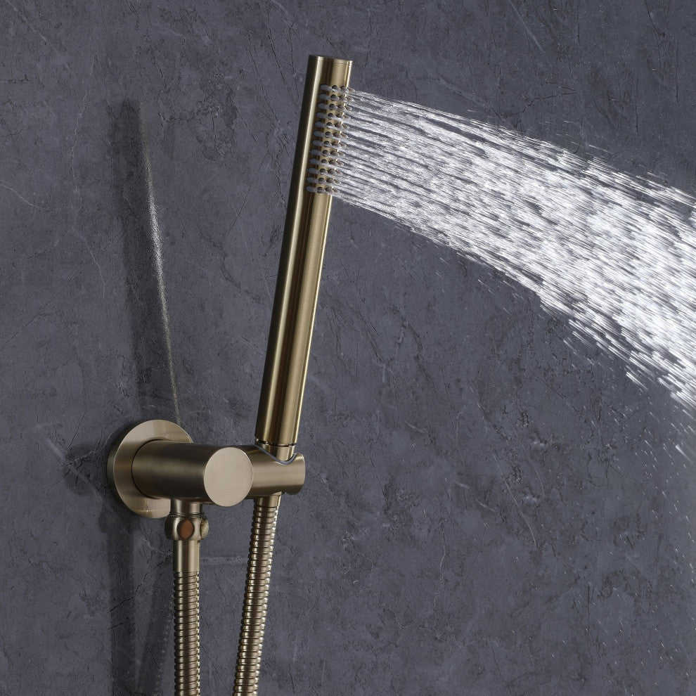 Round Two-function Concealed Bathroom Shower Set, With Embedded Box