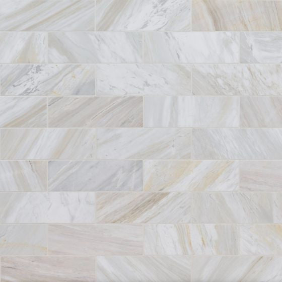 Athena Gold 4X12 Honed Marble Mosaic, 10 Sq.ft