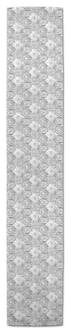 Gray Boho Tile 16x90 Cotton Twill Runner