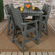 Glennville 7-Piece 42x72 Counter Dining Set, Weathered Acorn, Coastal Teak