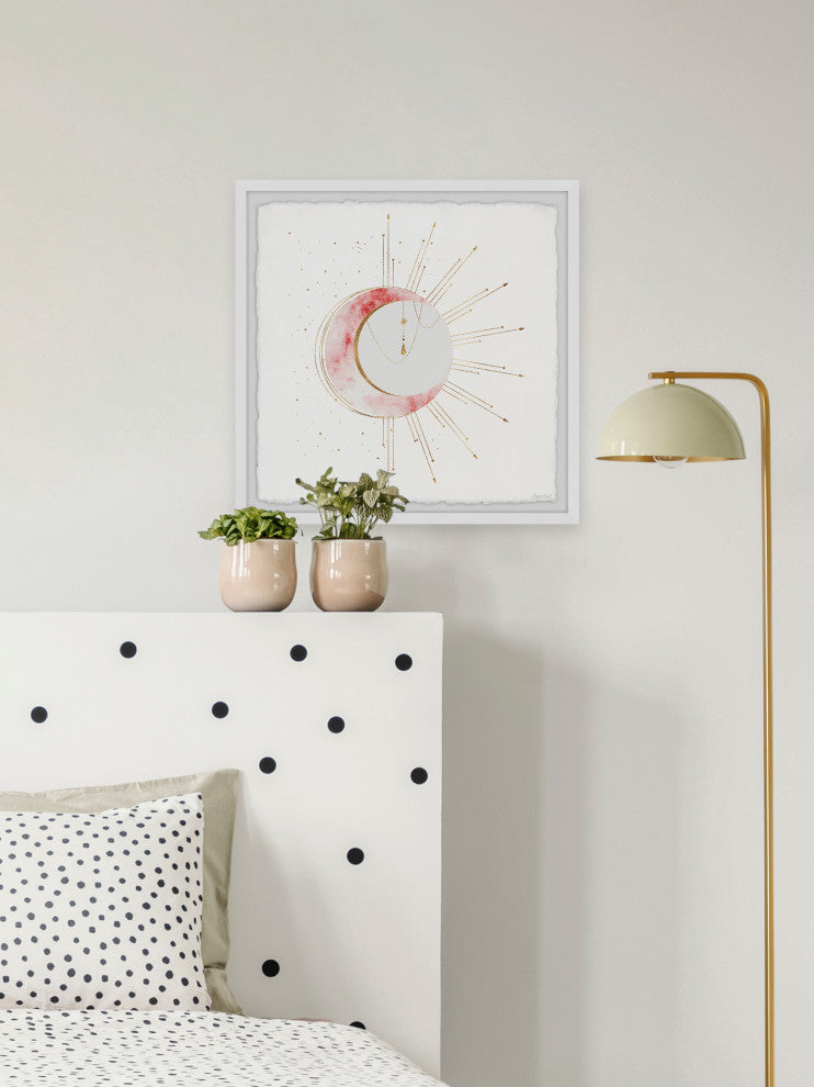 "Red Moon" Framed Painting Print, 32x32