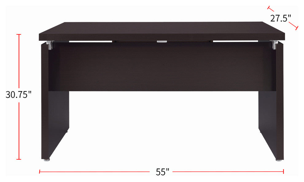 Computer Desk with Keyboard Drawer, Cappuccino