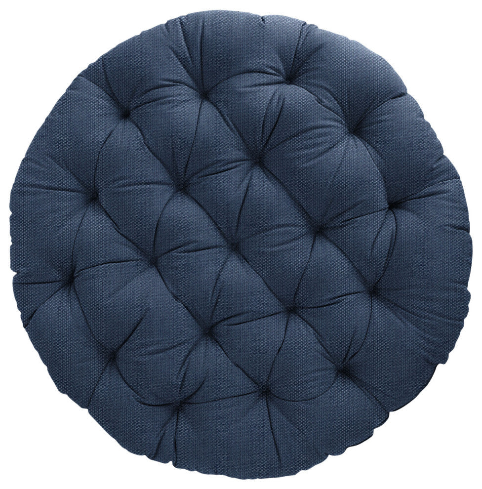 Noble Gray Indoor Sunbrella Spectrum Indigo Round Papasan Cushion