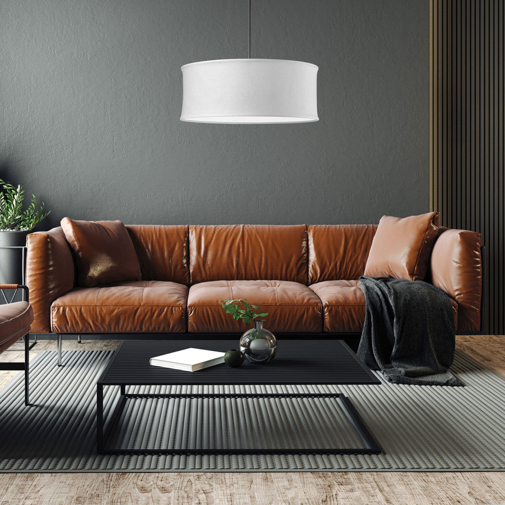 Dainolite PHL-264P-MB-WH 4 Light Pendant, Matte Black