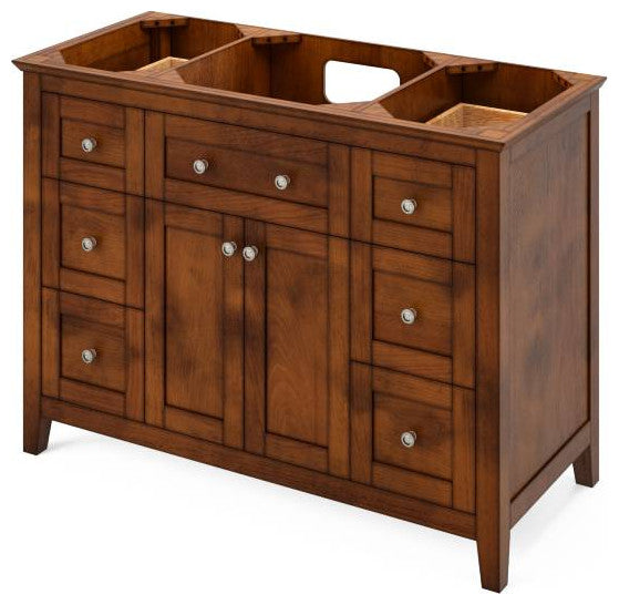 Chatham Traditional 48" Chocolate Single Undermount Sink Vanity With Quartz Top