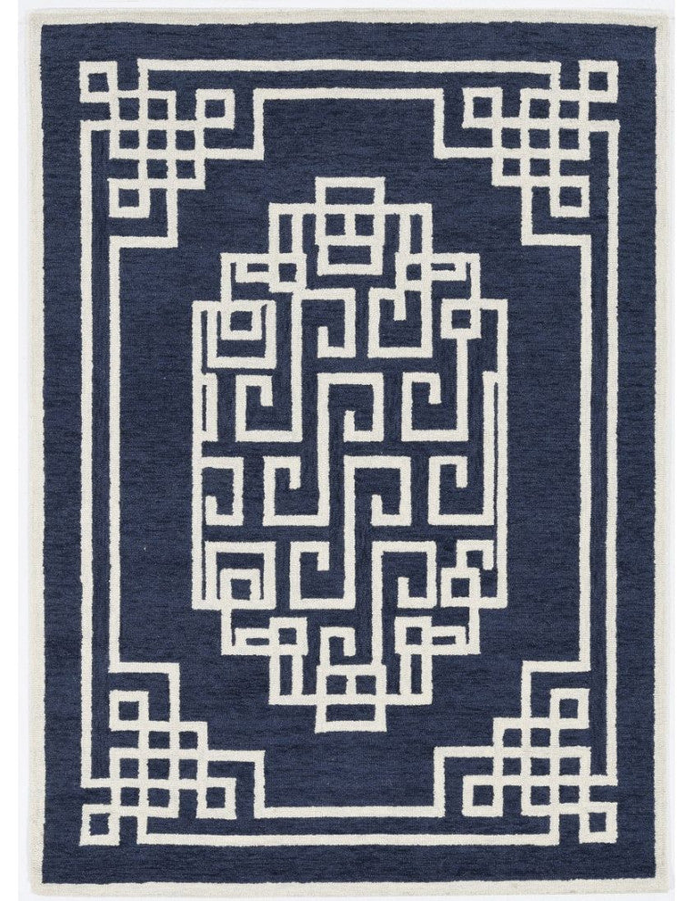 KAS Gramercy 1613 Navy Ivory Maysville Area Rug, 3'x5'