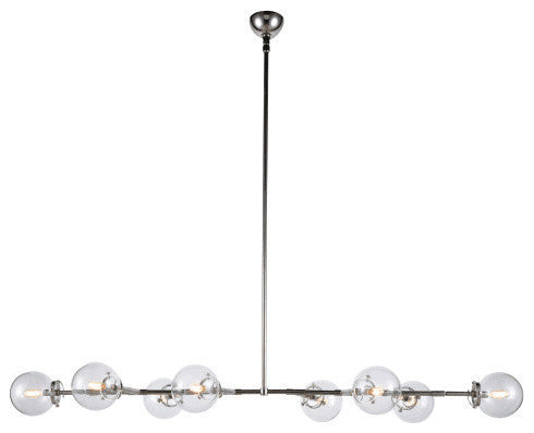 Elegant Lighting Leda Collection Chandelier, Polished Nickel