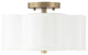 Quinn 2-Light Semi-Flush, Brushed Gold