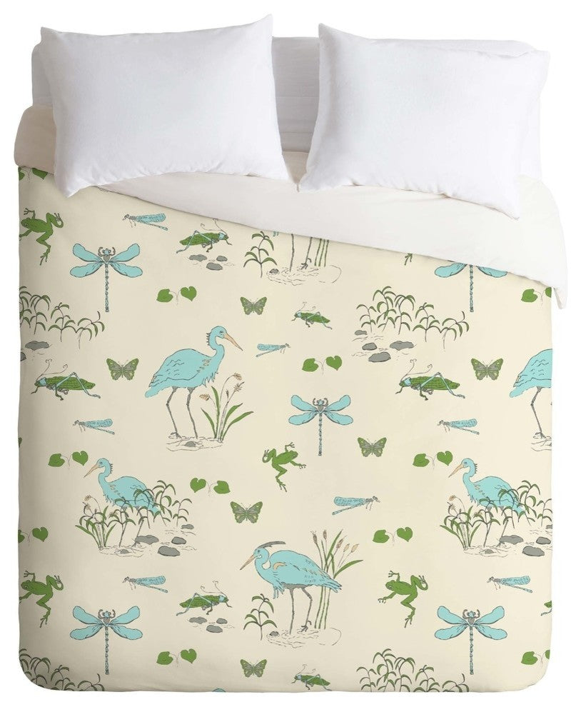 Deny Designs Rachelle Roberts Riverside Creatures Duvet Cover - Lightweight