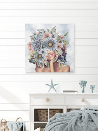 "Just Smile" Painting Print on Wrapped Canvas, 24x24