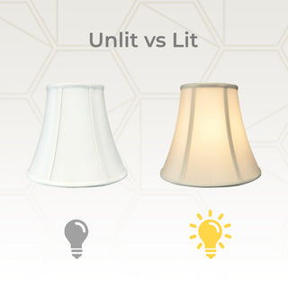 Royal Designs True Bell Basic Lamp Shade, V Notch Fitter, White, 7x14x11.5, Sing