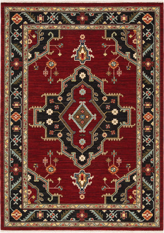 Oriental Weavers Lilihan Indoor Rug Red/ Black 5'3" X 7'6"