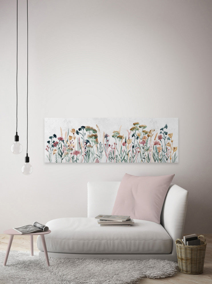"Field of Flowers" Painting Print on Wrapped Canvas