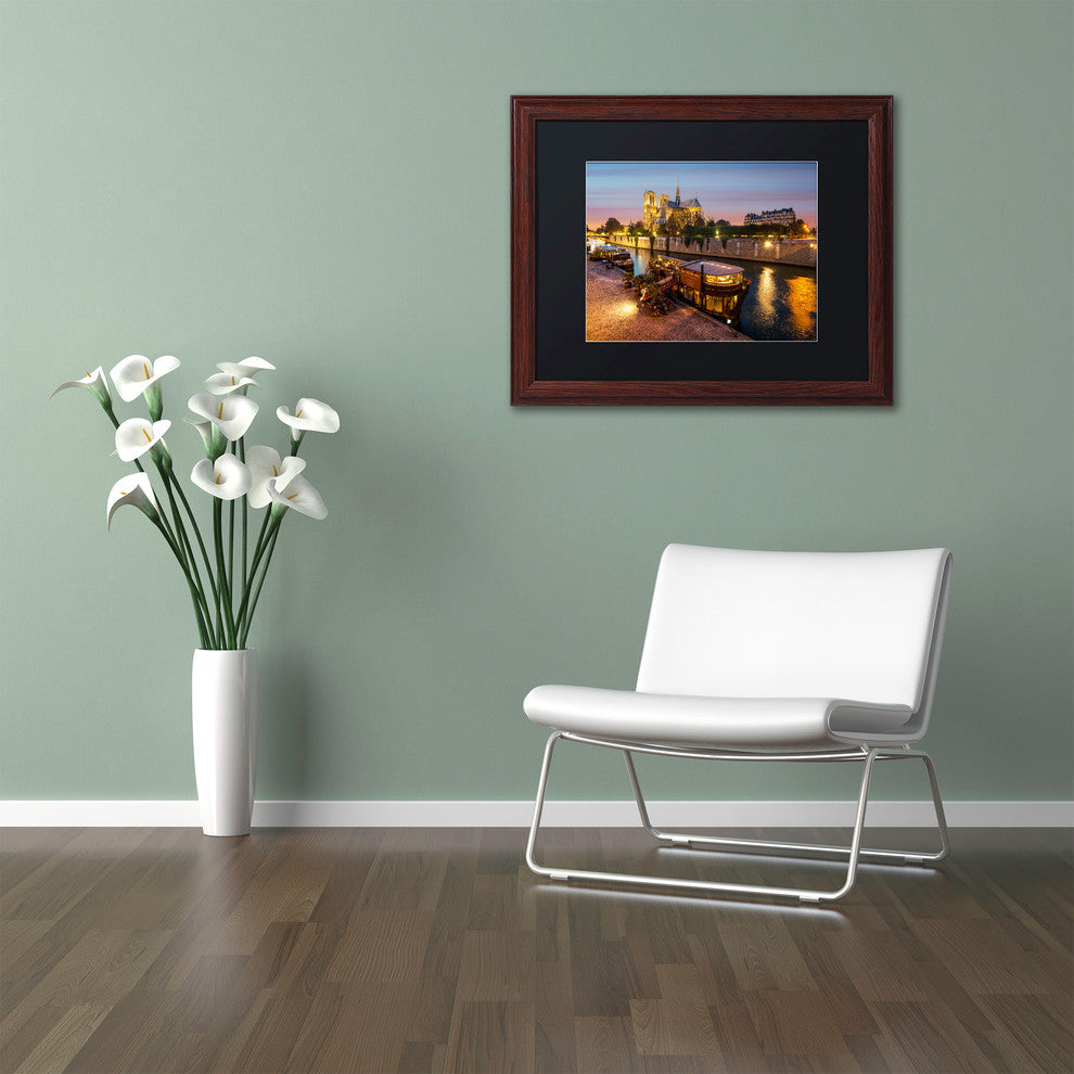 Mathieu Rivrin ''Notre Dame de Paris in Colors'' Matted Framed Art, 16x20