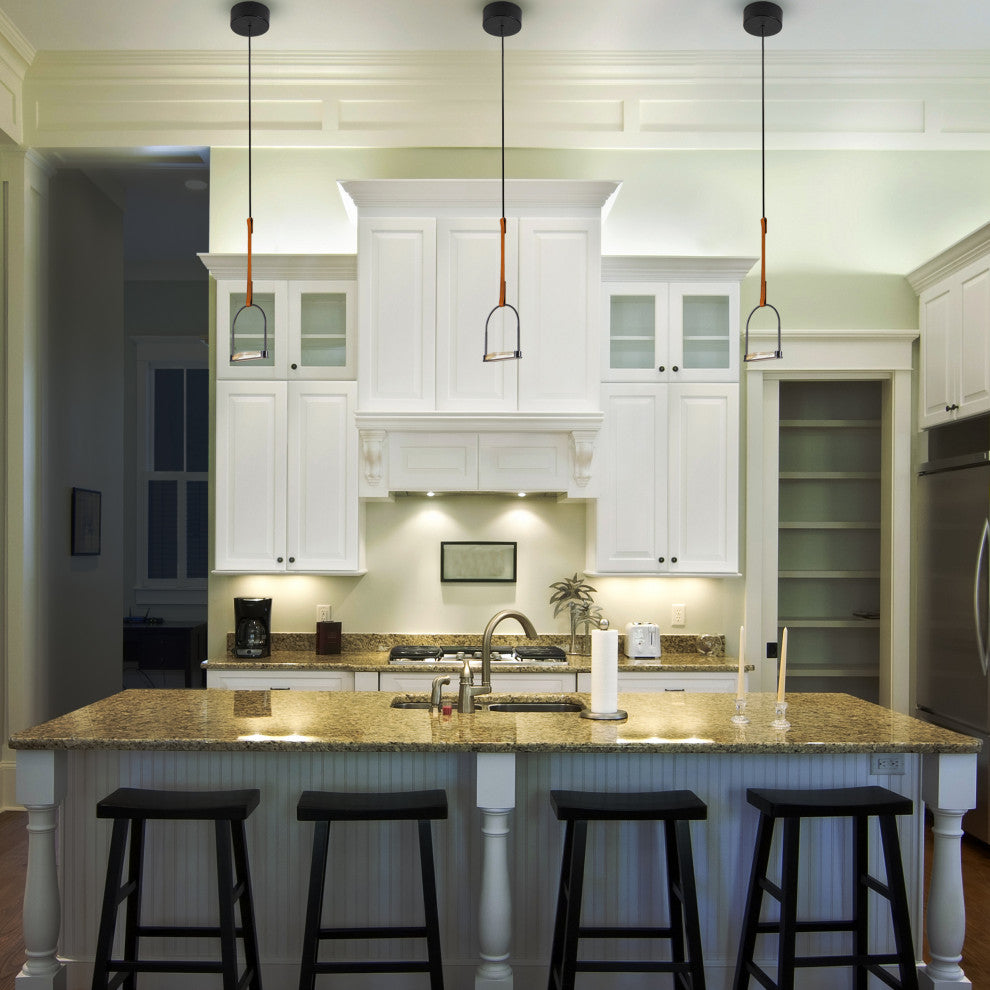 Ravenna 8" ETL Certified Integrated LED Pendant Fixture, Black