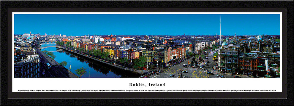 Dublin Skyline Panoramic Poster, Ireland , Select Frame