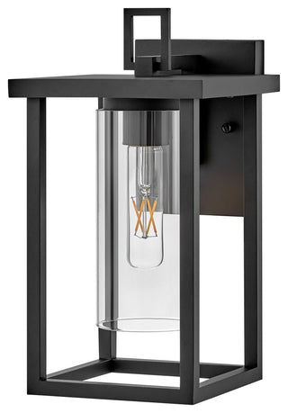Lark Mateo 13" Small Outdoor Wall Mount Lantern, Black