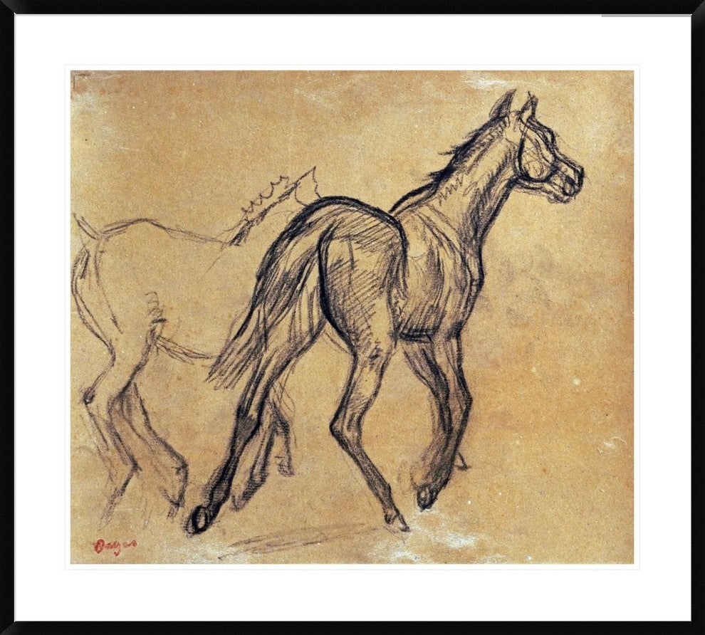 "Horses" Framed Digital Print by Edgar Degas, 38x34"