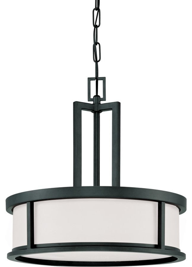 Nuvo 4-Light Incandescent Odeon Pendant Light Fixture, Aged Bronze