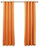 Solid Grommet Top Thermal Insulated Blackout Curtains, Orange, 120"