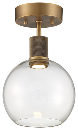 Access Lighting 63148LEDD/CLR Port Nine 8"W LED Semi-Flush Globe - Antique