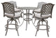 Carlsbad Cast Aluminum 5-Piece Bar Set, Heritage Grey/Sand Dollar