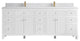 Sonoma 84 Double Sink Reeded Bath Vanity in White 1.5" Empira Quartz