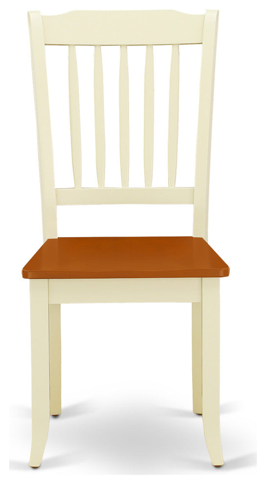 3Pc Rectangular 42/53.5 Inch Table With 12 In Leaf, 2 Vertical Slatted Chairs