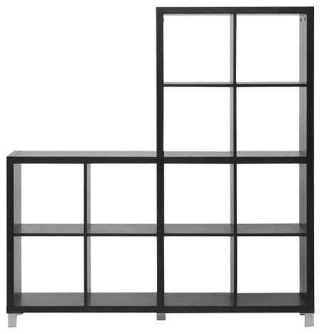 Baxton Studio Sunna Dark Brown Modern Cube Shelving Unit