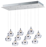 ET2 E24599-93 Swank 10 Light 32"W LED Suspension Linear Pendant - Polished