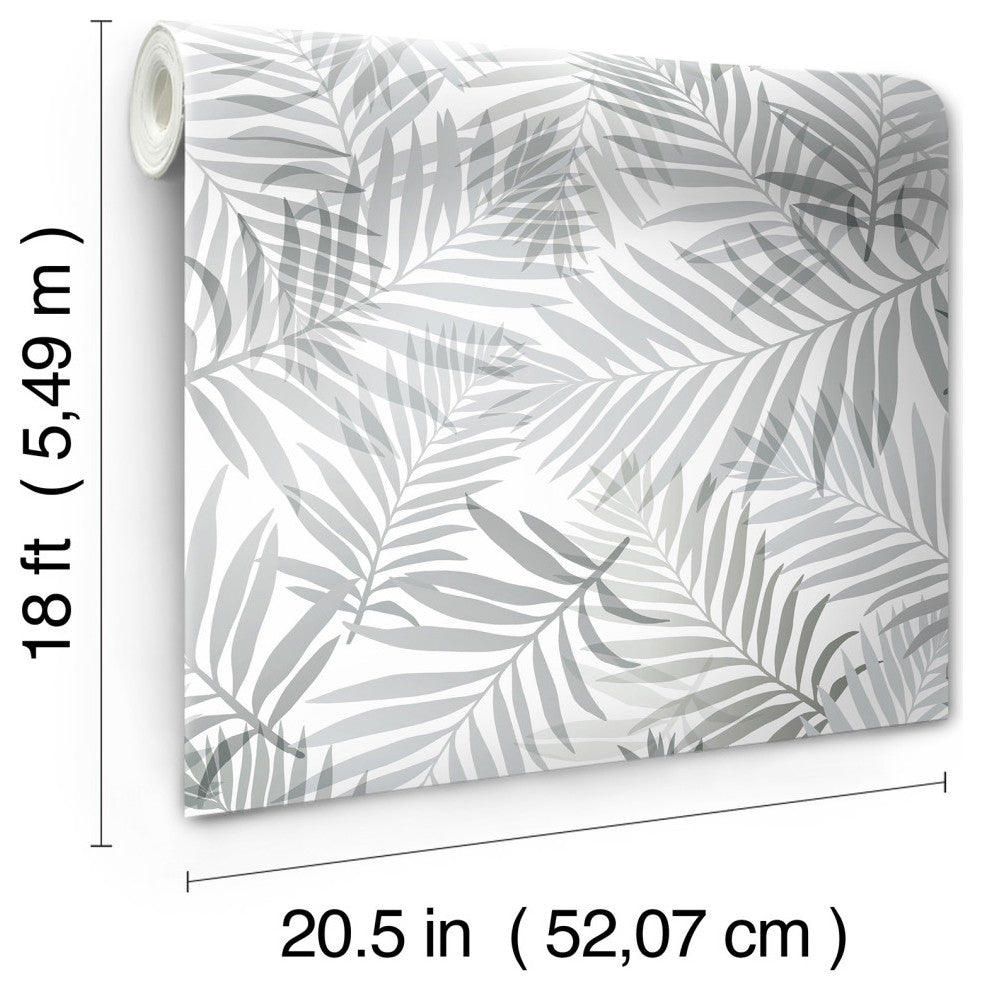 Grey Tropical Vibe Peel & Stick Wallpaper