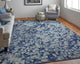 Weave & Wander Adelmo Abstract Contemporary Rug, Navy/Blue, 6'7"x9'6"