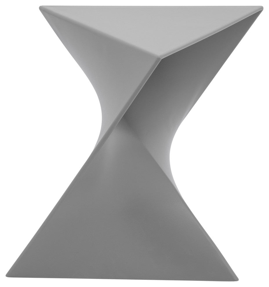 Leisuremod Randolph Modern Triangle Accent Side End Table, Gray, Set of 2