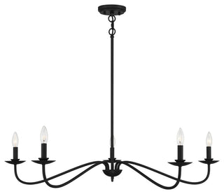 5-Light Chandelier, Matte Black