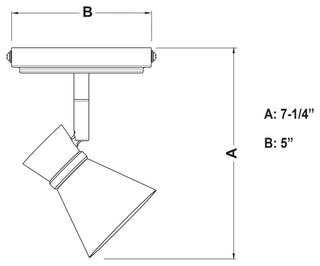 Alto LED Adjustable Ceiling Spot Track Light, Brushed Nickel and Chrome, 1-Light