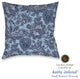 Laural Home kathy ireland Blue Jean Floral Outdoor Decorative Pillow, 18"x18"