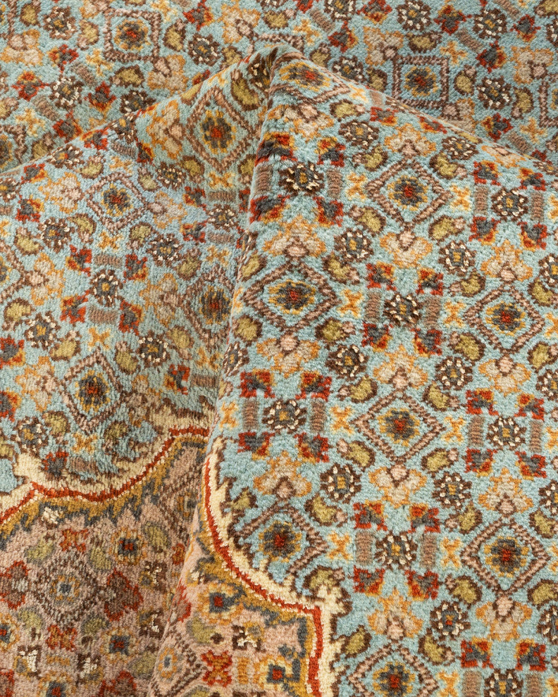 Loikaw One-of-a-Kind Hand-Knotted Area Rug Light Blue, 8'1"x10'3"