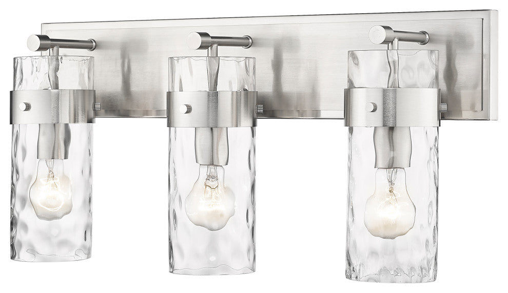 Zlite 3035-3V-BN 3-Light Vanity, Clear