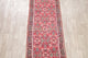 Consigned, Handmade Persian Traditional Oriental 9 ft Vintage Rug, Red, 3'x9'