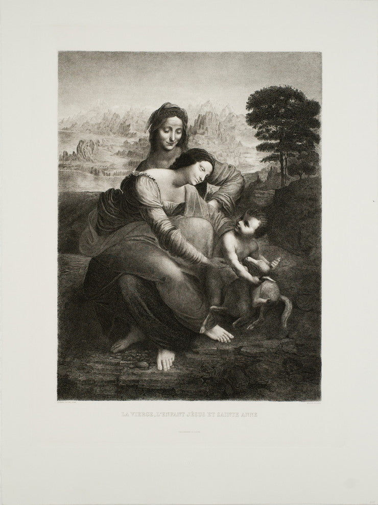 Leonardo Da Vinci, La Vierge, l'Enfant Jesus et St. Anne