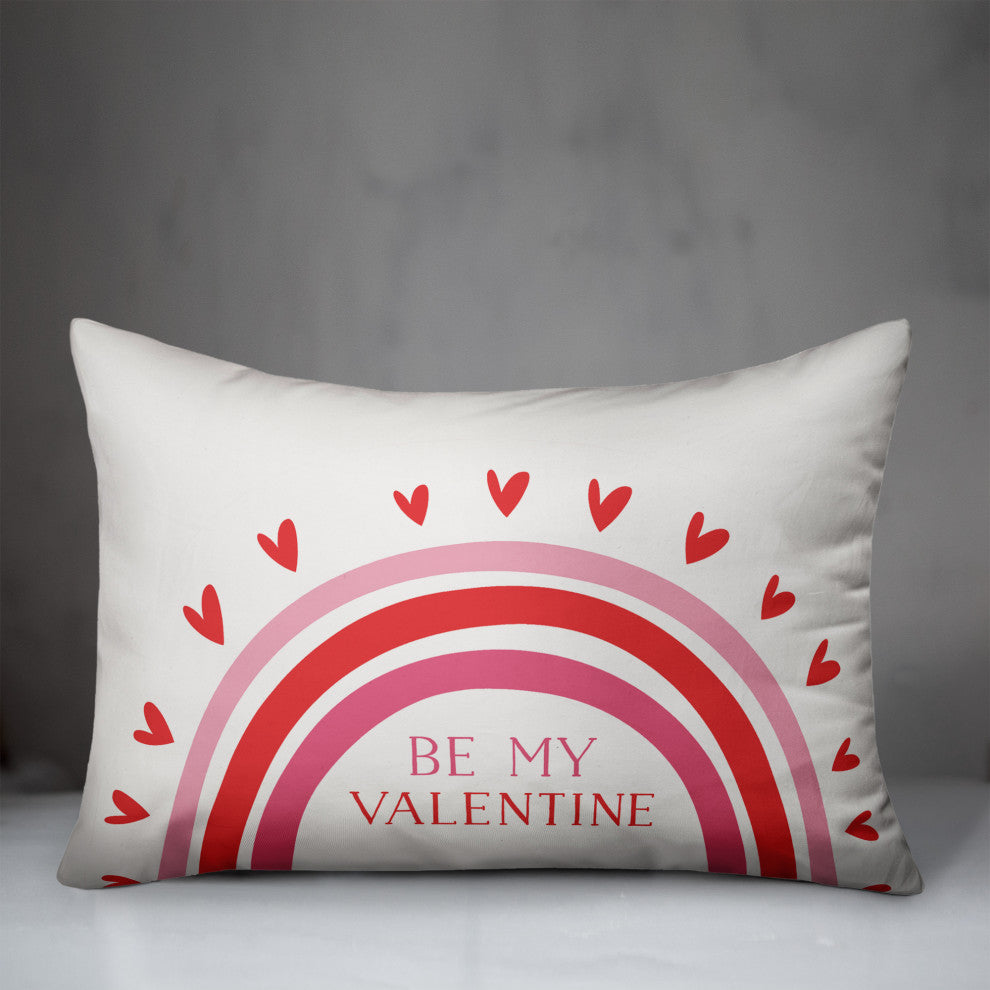 Be My Valentine Rainbow Indoor/Outdoor Pillow 14x20 Indoor/Outdoor Pillow